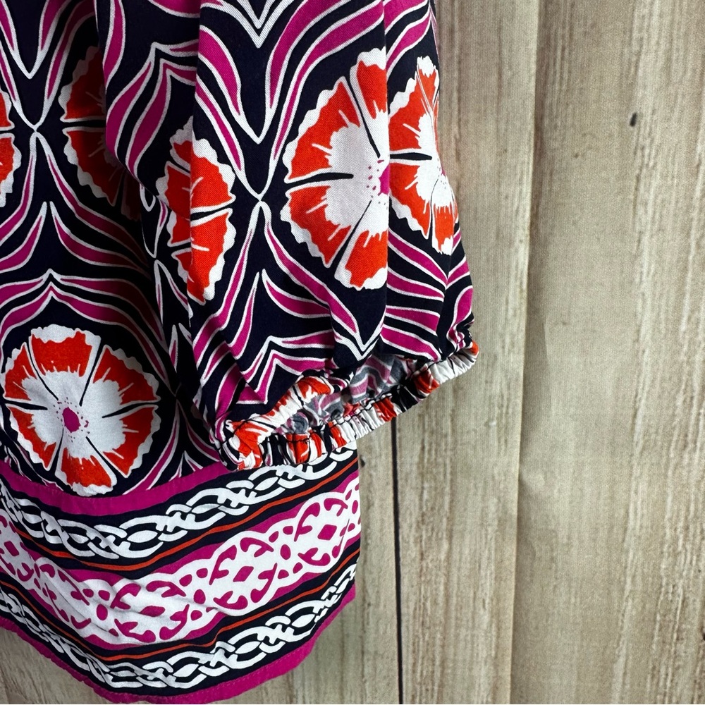 crown & ivy Vibrant Pink and Orange Blouse - Picture 4 of 7